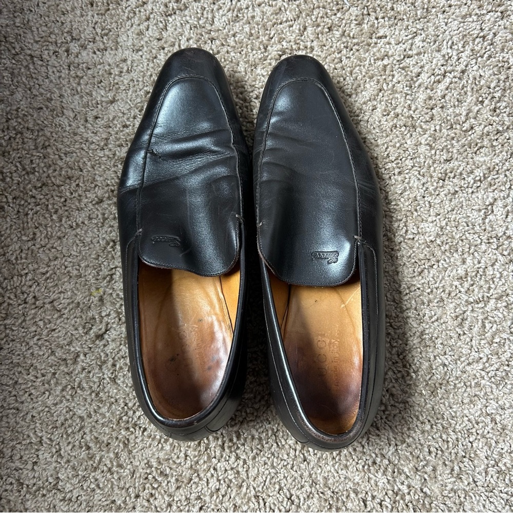M Vintage Gucci Dark Brown Genuine Leather Goodyear Loafers Size 9.5 |F20 - Picture 2 of 16